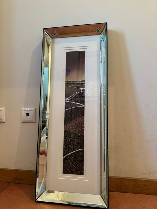 Conjunto de Quadros pintado a mão NOVO com folha de prata