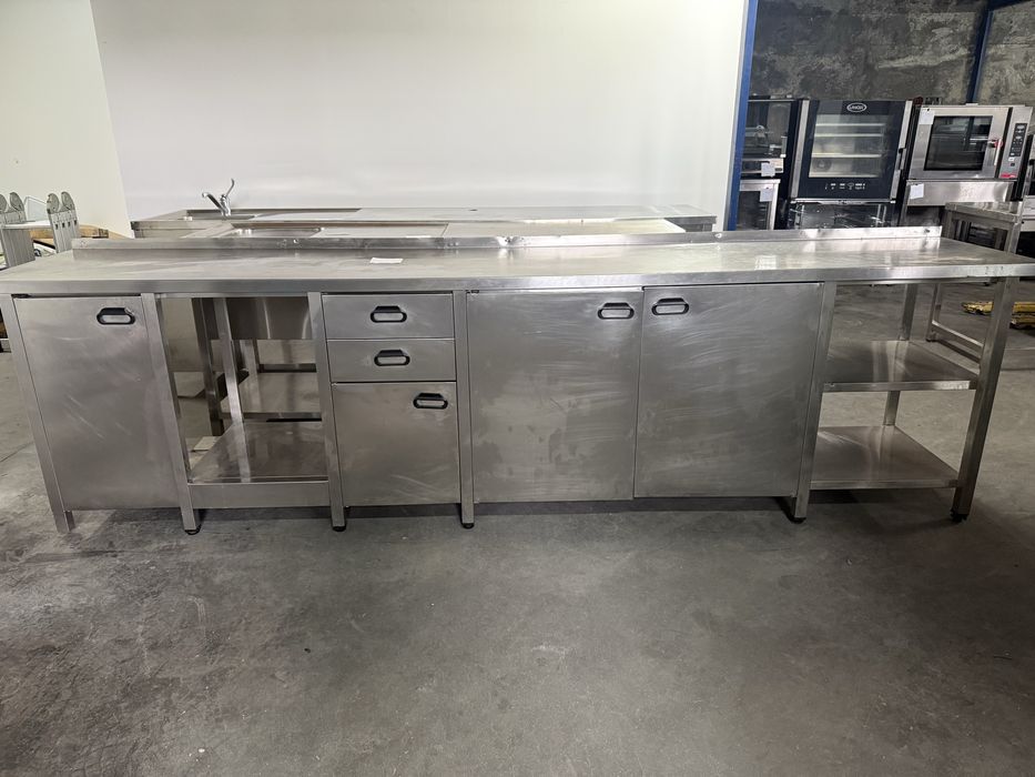 Expositor bancada escaparate balcão em inox