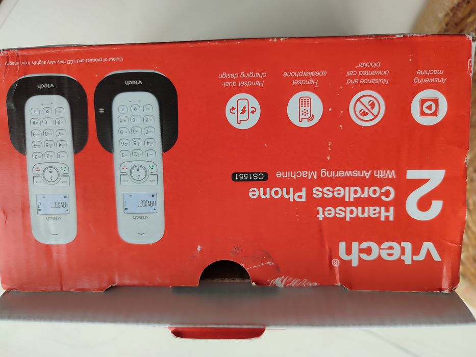 Домашній бездротовий телефон VTech CS1551 | 2 трубки | автовідповідач