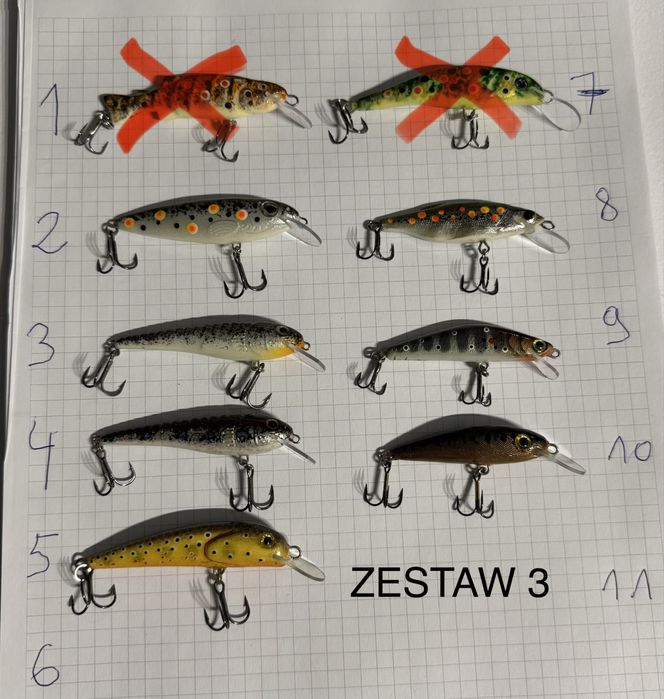 Woblery pstrągowe: JR, Rapala, Woblerski, Duo, Smith, Ponton i inne