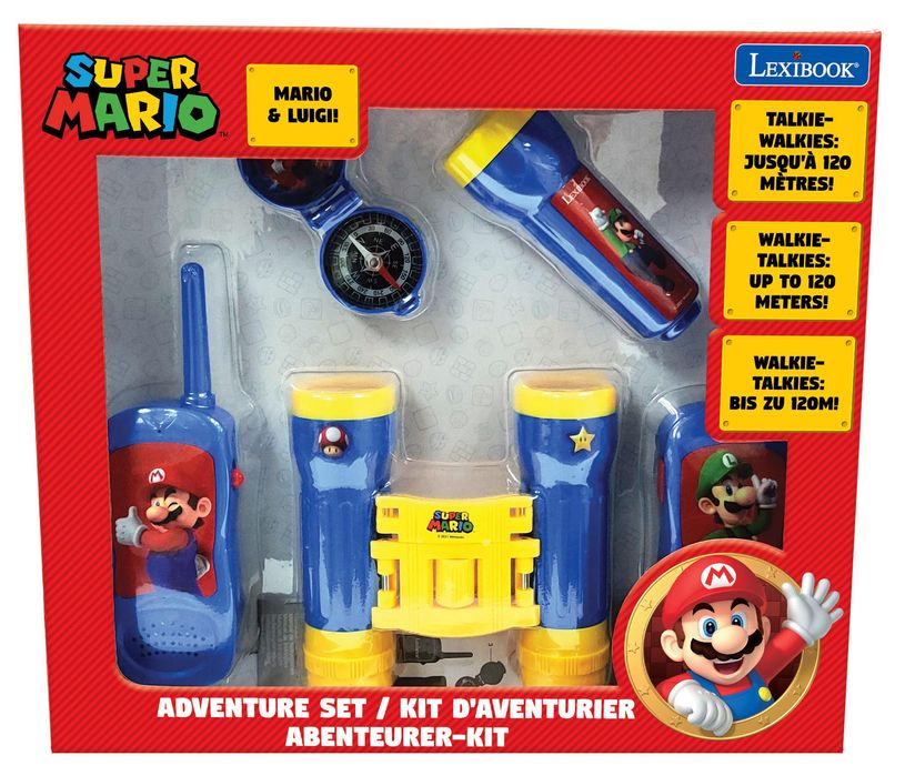 Zestaw Przygodowy Super Mario Z Krótkofalówkami Do 120M, Lornetką I Kompasem Rptw12Ni. Nowy Produkt
