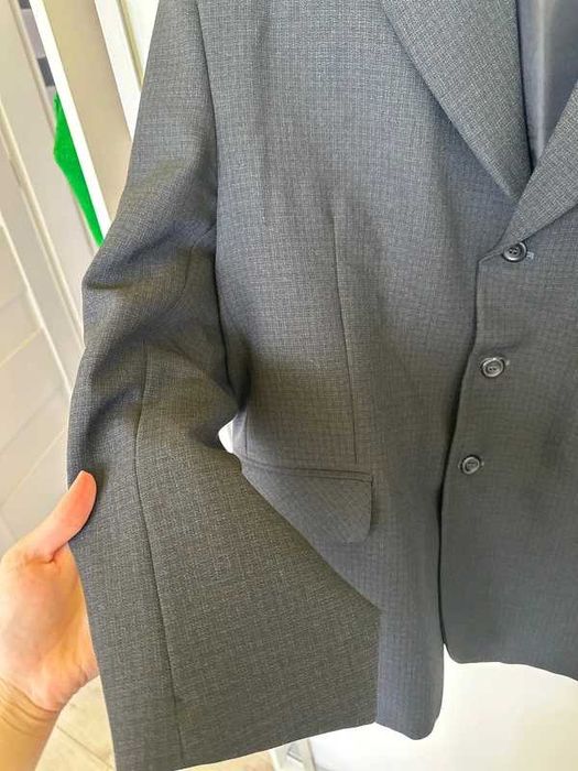 Czarna Marynarka w drobną kratę vintage