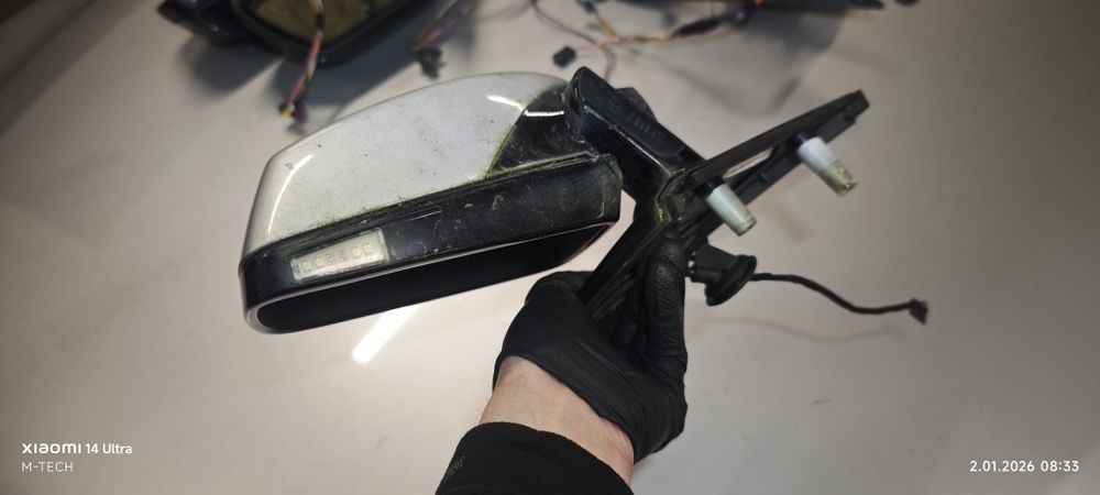 Lusterko prawe polift 3 PIN BMW e60 E61 shadow line połysk