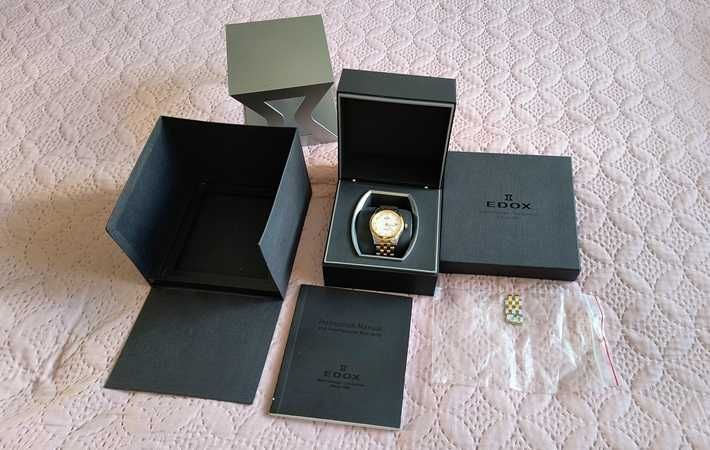 Zegarek męski firmy Edox WRC-automatic-Gold- Szafir