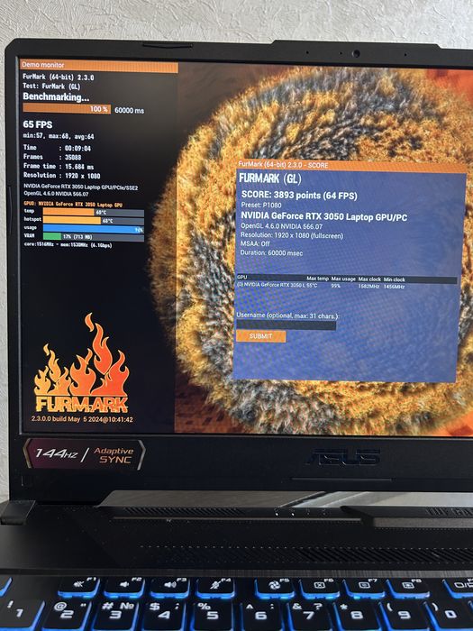Ігровий Asus Tuf Gaming А15 R7 7435 HS/ 3050/ 144Hz/ 16/ 512 як новий
