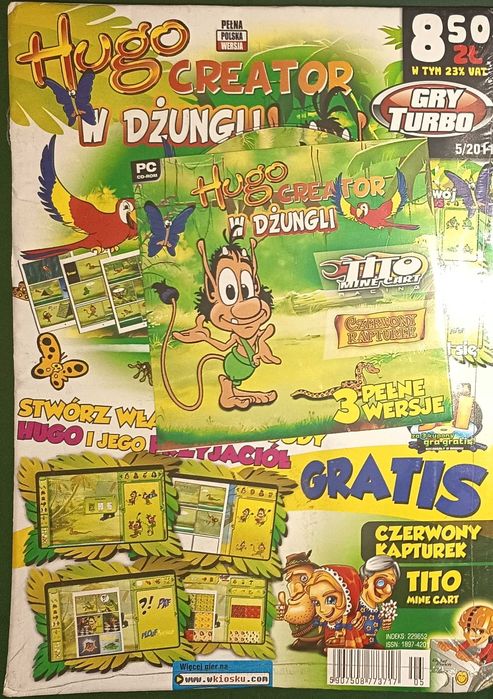 Hugo Creator w dżungli Gry Turbo 5/2011, ZAFOLIOWANE, kreator komiksu