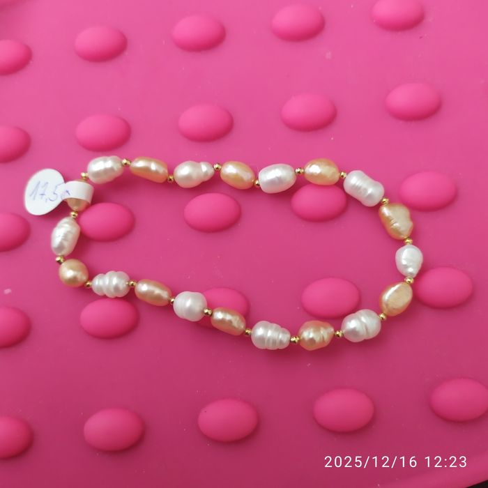 Perły słodkowodne prawdziwe, bransoletka