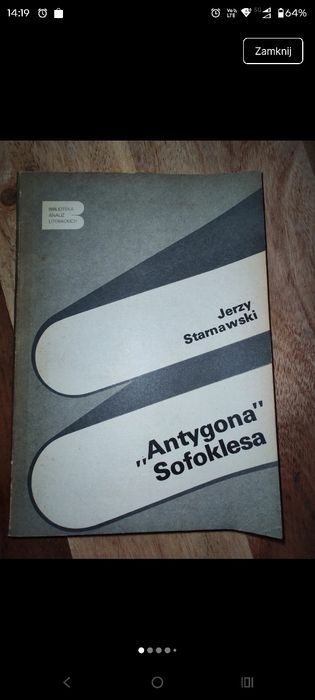 ,, Antygona'' Sofoklesa Jerzy Starnawski