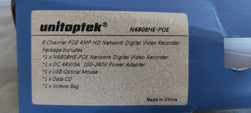 Selling Unitoptek DVR: 8-Channel PoE 4MP HD Network Digital Video Recorder64550864757379122
