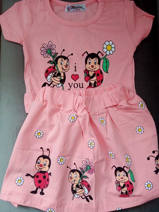 Wyprzedaż! Komplet dla dziewczynki biedroneczki 80/86