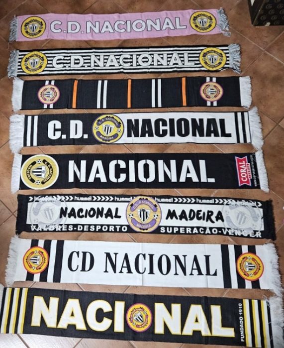 Lote de 8 echarpes ,bufandas novos do Nacional da madeira