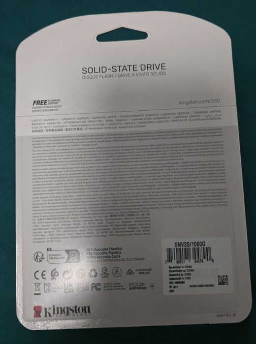 SSD M2 2280 Kingston NV3 1TB NVMe