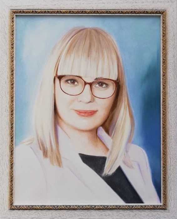 Natal já está logo! Retrato por foto, Pinturas óleo sobre tela.