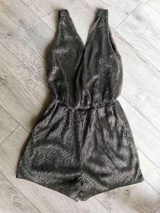 Kombinezon sylwester złoto srebrny błyszczący