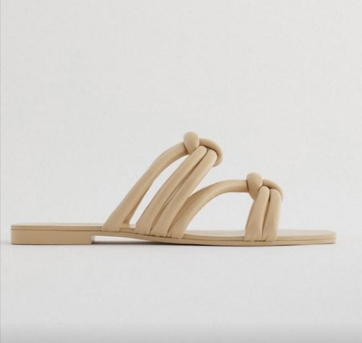 Кожаные шлепанцы Zara