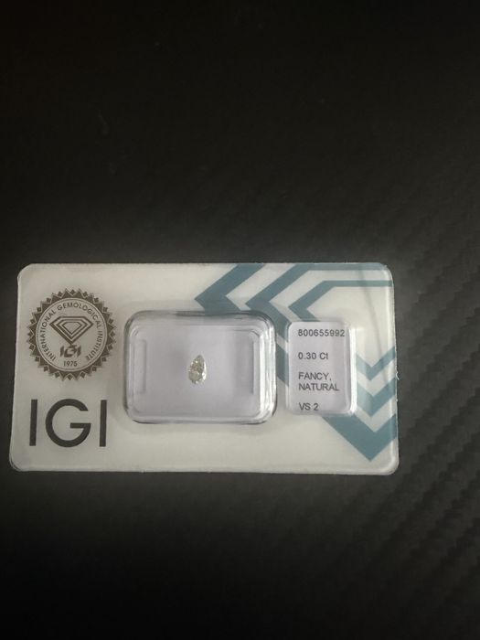 naturalny diament 0.30ct IGI REPORT CONFIRMED