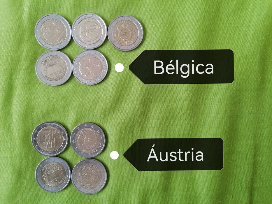 Várias moedas 2€ comemorativas