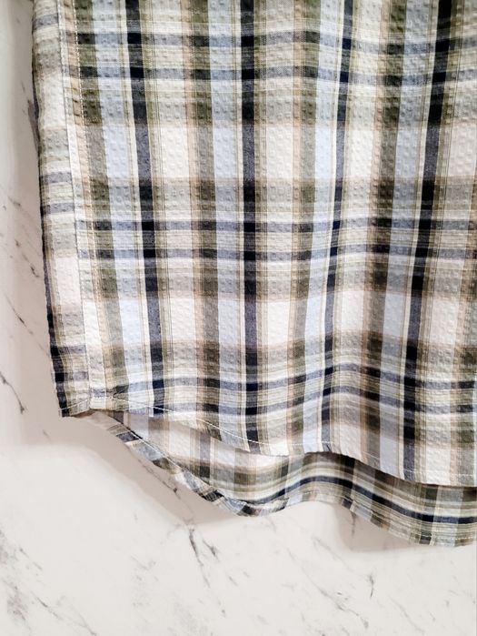 Koszula premium w kratę strukturalny materiał scandi