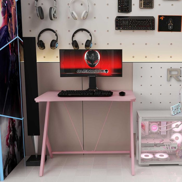 Mesa de gaming secretária em fibra de carbono 90 x 60 x 75 cm - NOVO