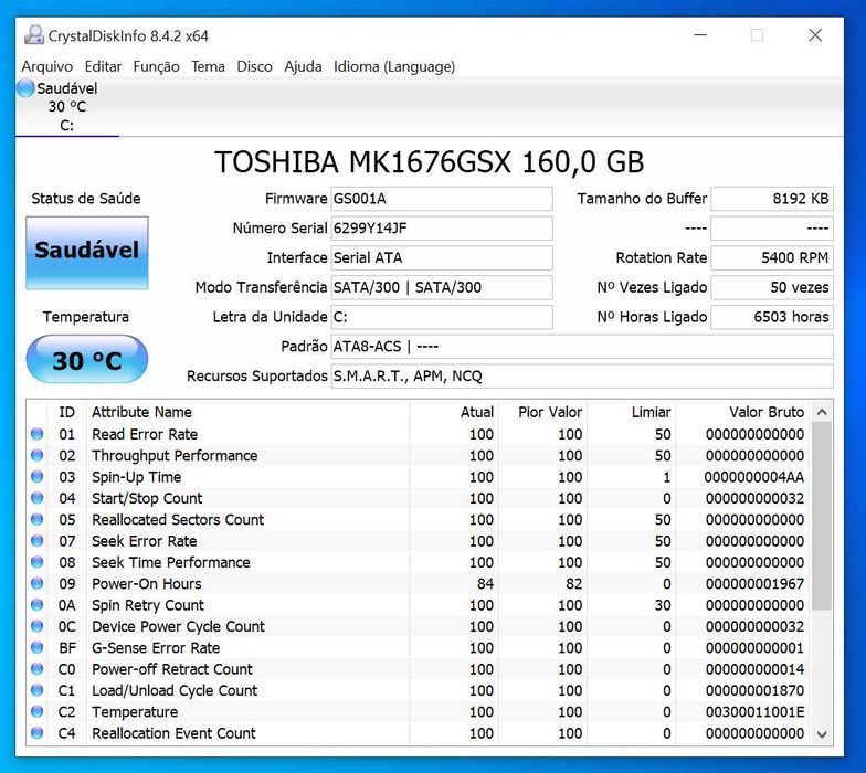 Disco rígido portátil com w10