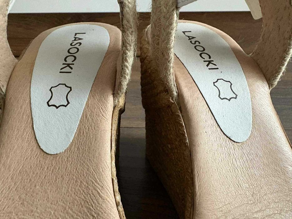 Buty na koturnie sandały obcasy Lasocki NOWE