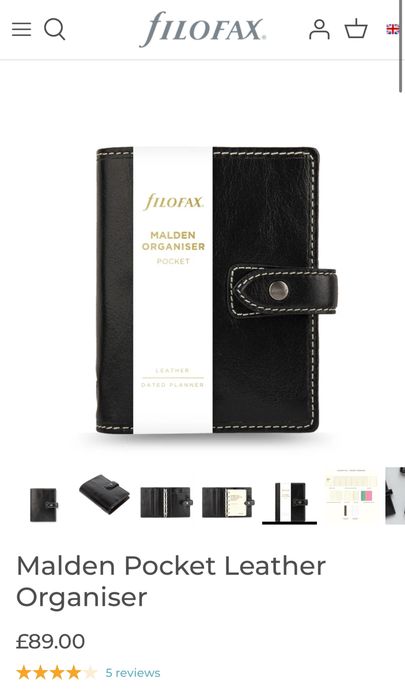 Filofax Malden Pocket. Шкіряний планер, блокнот, органайзер