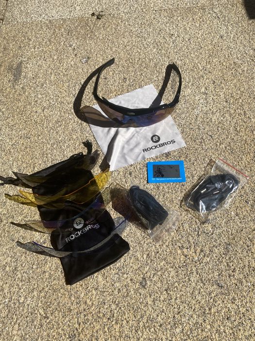 Óculos de sol de ciclismo Rockbros com 5 lentes substituíveis
