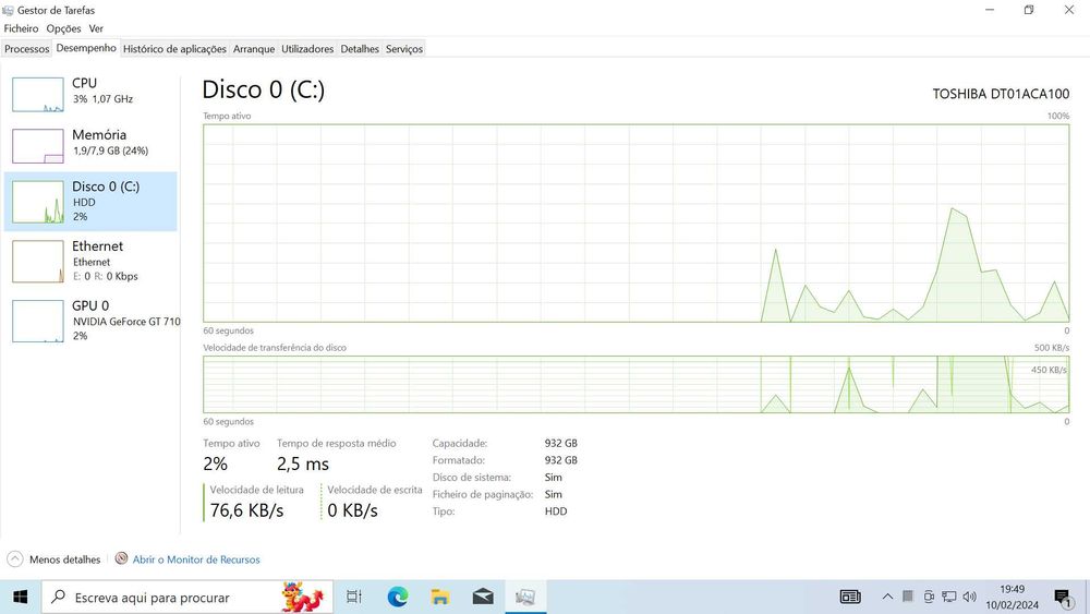 Computador Asus - i3 4170 CPU, Nvidia GT 710, 8GB RAM, 1TB HDD