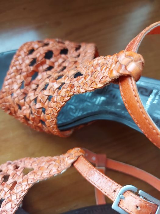 Sandálias de salto alto em pele Laranja - 38,5