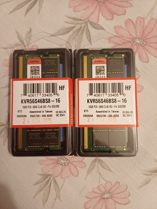 Kingston ddr5 2x16gb 5600mhz sodimm para portátil