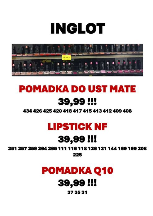 Inglot Pomadka do ust MATE / LIPSTICK NF / Q10