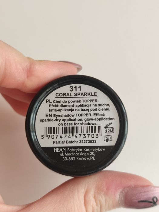 Hean high definition 311 copper sparkle cień do powiek topper nowy
