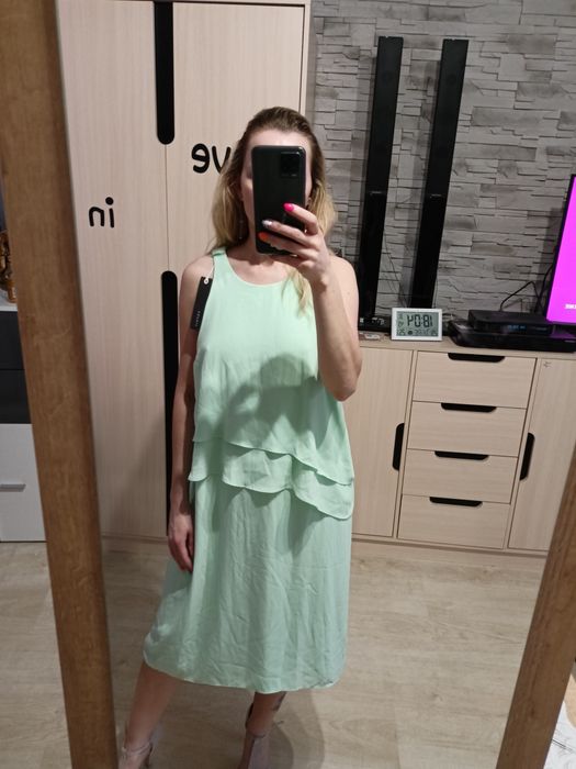 Miętowa sukienka