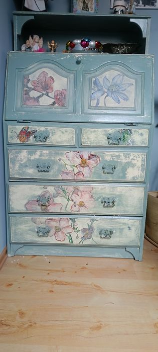 Komoda używana  ręcznie malowana