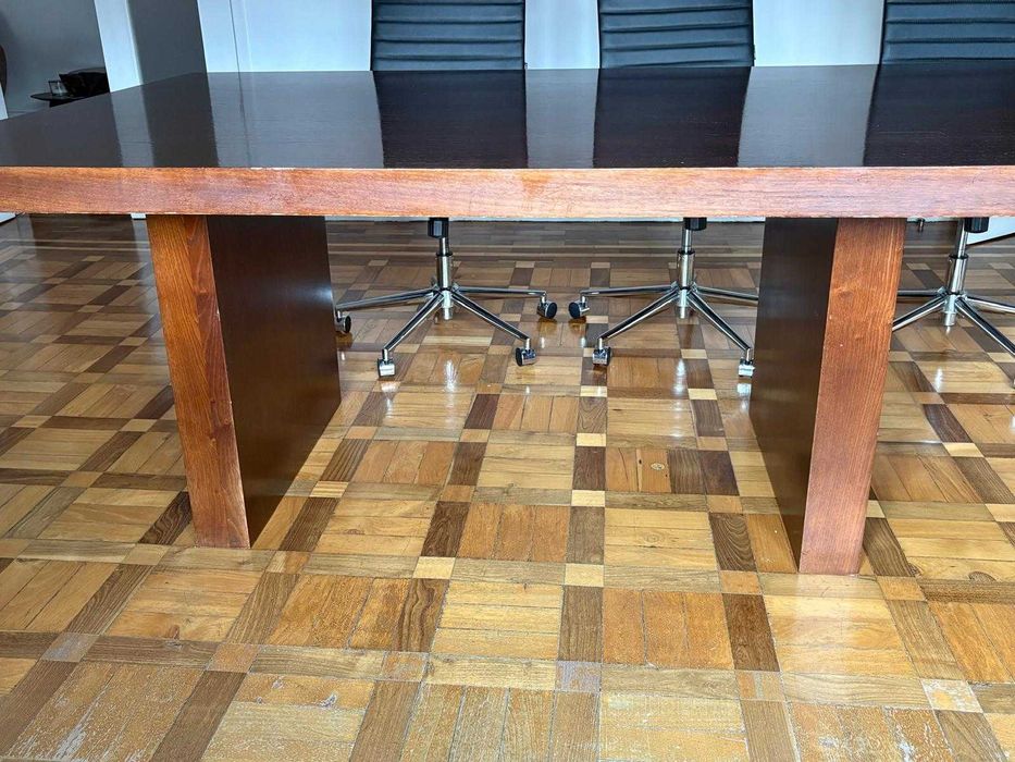 Mesa de Jantar/ Reunião em madeira mogno (300x130) - Peça única, feita à medida em Portugal