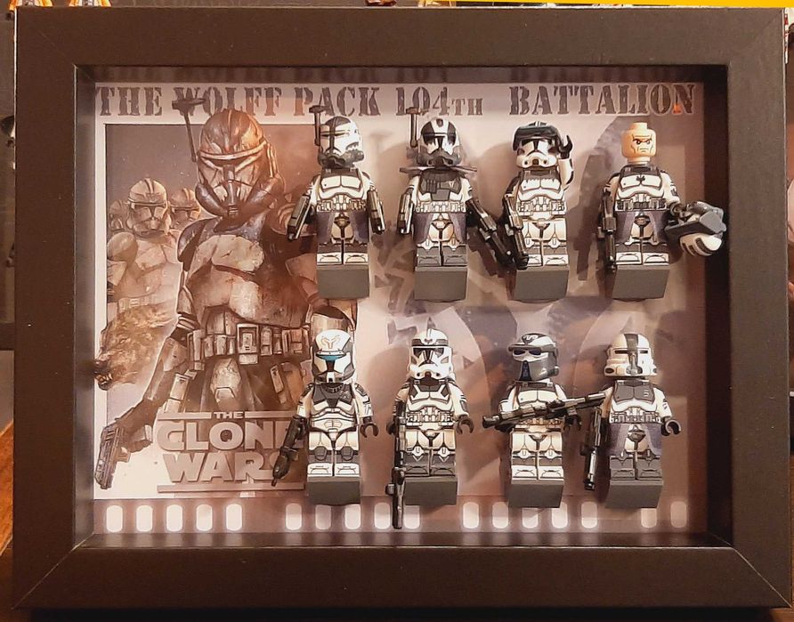 Figurki Star Wars RAMKA z 8 figurkami WOLFF PACK 104th Battalion CW