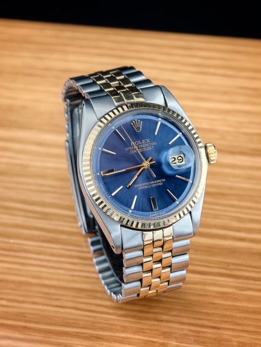 ROLEX Datejust 18K | Rzadka tarcza "Doorstop" Blue | Pudełko