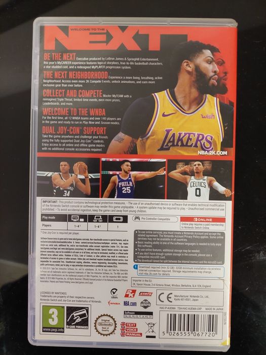 Jogo Nintendo Switch NBA2K20