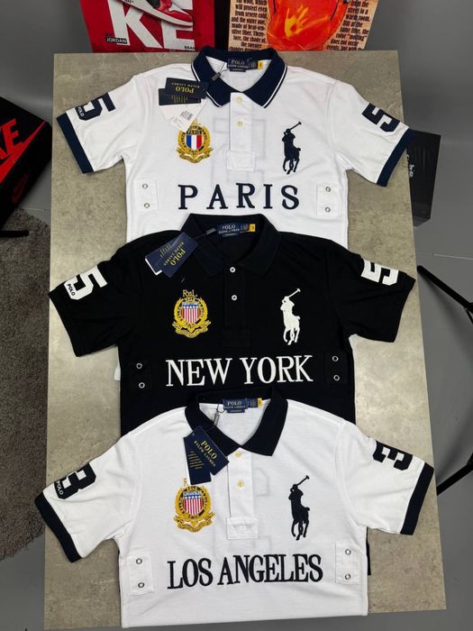 Поло Ralph Lauren Big Pony Paris New York Los Angeles S-2XL