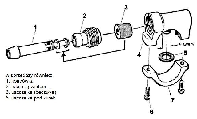 Kurek stanowiskowy podciśnienia mosiężny typ Alfa Laval 1" dojarki
