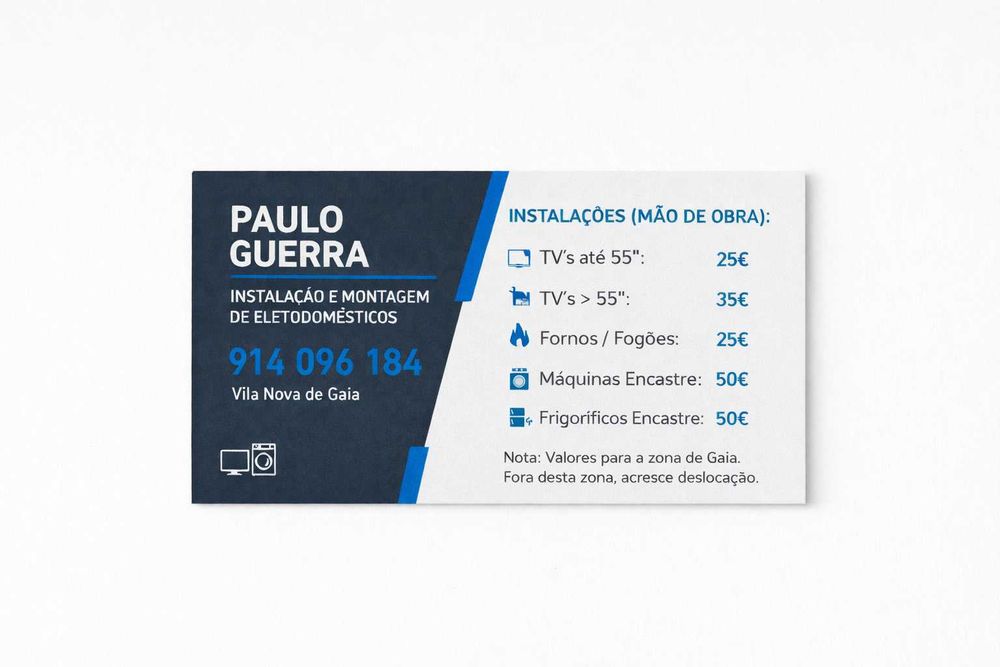 Instalação de eletrodomésticos