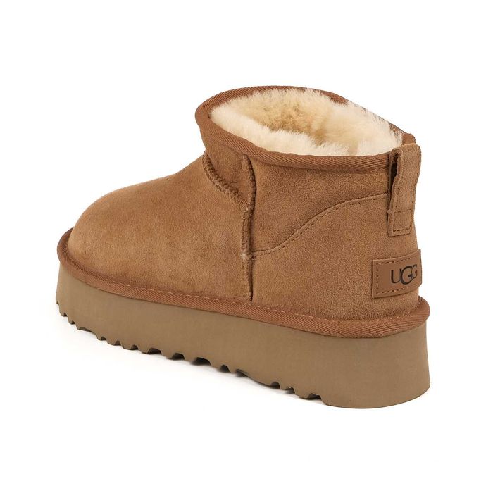Натуральні жіночі уггі UGG Australia Ultra Mini women Chesnut