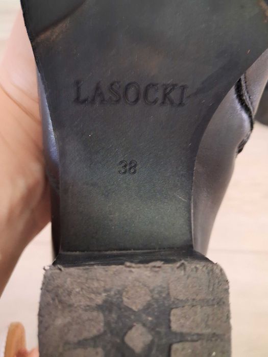 Kozaki damskie Lasocki ze skóry,  rozm. 38, sran bardzo dobry