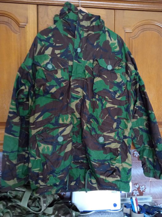 Smock militar Exército Britânico casaco camuflado DPM Woodland L/XL
