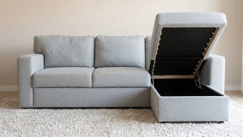 Sofá-Cama com Chaise e Arrumação | Excelente Estado | IKEA BÄRSLOV