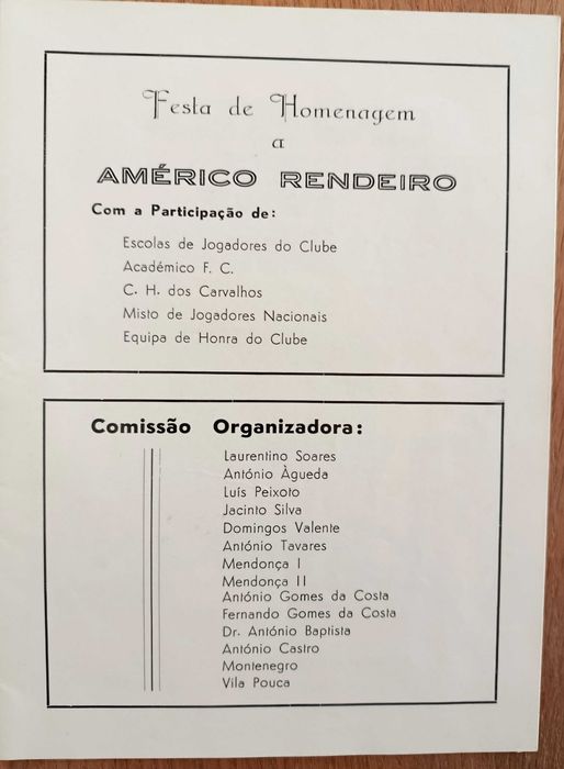 Hóquei em patins . festa de homenagem a Américo Rendeiro - 8.março.1975