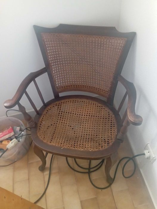 Cadeira palha senhorinha antiga