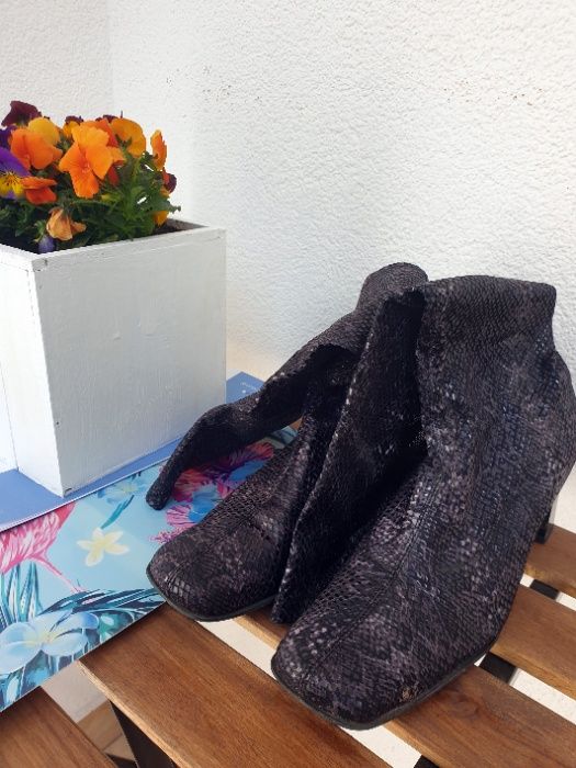Kozaki materiałowe 39 fiolet buty