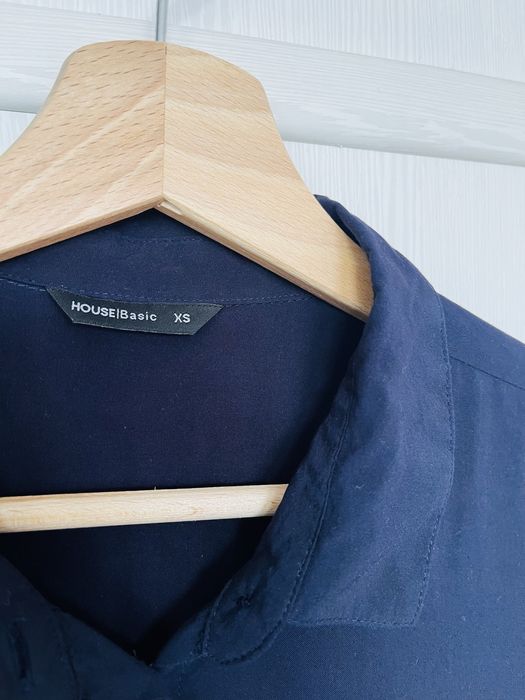 Elegancka koszula granatowa 34 XS reserved wiskoza