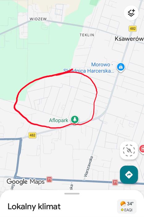 Działka 2000 m² z domem Pabianice - Więcej